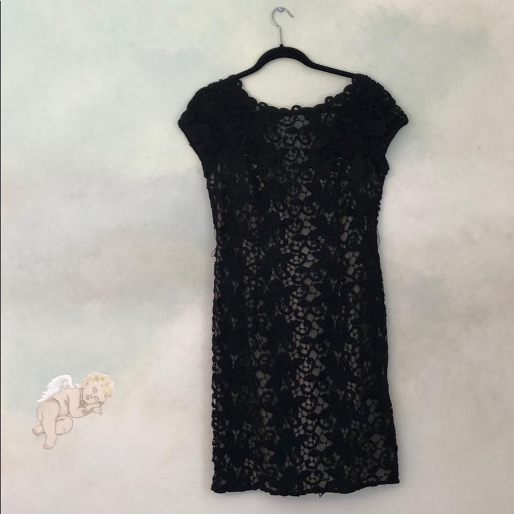 Chetta B black lace dress size 10